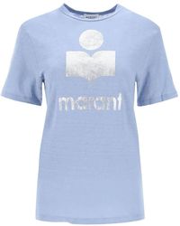 Isabel Marant - T-Shirt Zewel Con Logo Metallizzato - Lyst