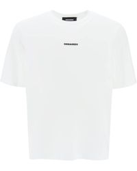 DSquared² - T Shirt Slouch Fit Con Stampa Logo - Lyst