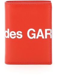 Comme des Garçons - Comme Des Garcons Wallet Small Bifold Wallet With Huge Logo - Lyst