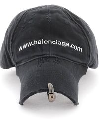 Balenciaga - Front Piercing Bal.Com Baseball Cap - Lyst