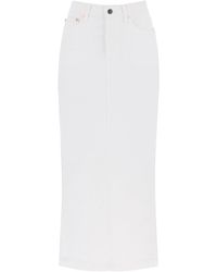 Wardrobe NYC - Denim Column Skirt With A Slim - Lyst
