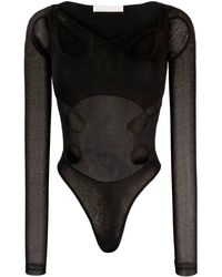 Dion Lee - Long Sleeved Bodysuit With Cut Outs - Lyst