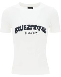 Balenciaga - Logo Flip Printed Crewneck T Shirt. - Lyst