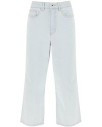 KENZO - Jeans Cropped A Gamba Ampia 'Sumire' - Lyst