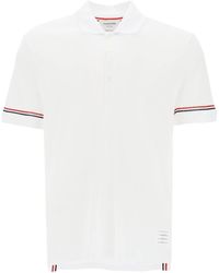 Thom Browne - Tricolor Intarsia Polo Shirt - Lyst