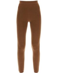Max Mara - 'alare' Wool And Cashmere Knitted leggings - Lyst