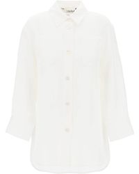 Max Mara - Daria Linen Shirt With Three-Quarter Sleeves - Lyst