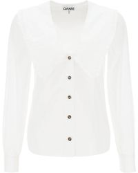 Ganni - Maxi Collar Shirt - Lyst