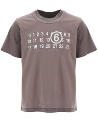 MM6 by Maison Martin Margiela - Layered T-Shirt With Numeric Signature Print Effect - Lyst