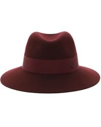 Maison Michel Henrietta Felt Fedora Hat L Wool - Purple