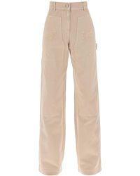 Palm Angels - 'gd Bull' Cargo Pants With Embroidered Palm Trees - Lyst