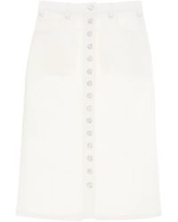 Courreges - Courreges "Denim Midi Skirt With Multif - Lyst
