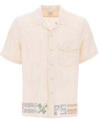PS by Paul Smith - Camicia Bowling Con Ricami A Punto Croce - Lyst