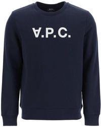 A.P.C. - V.p.c. Flock Logo Sweatshirt - Lyst