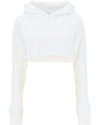 Givenchy - Cropped Hoodie With Embroidered Logo - Lyst
