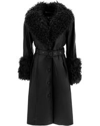 Cappotto monopetto oversizeAMI in Lana di colore Nero Donna Abbigliamento da Cappotti da Cappotti lunghi e invernali 
