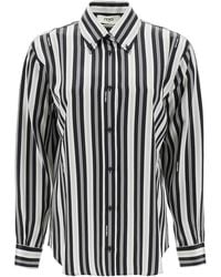 Fendi - Striped Silk Satin Shirt - Lyst