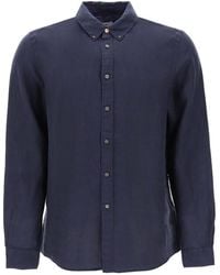 PS by Paul Smith - Camicia Button Down In Lino - Lyst