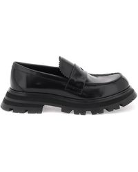 Alexander McQueen - Brushed Leather Wander Loafers - Lyst