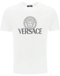 Versace - T Shirt With Medusa Print - Lyst