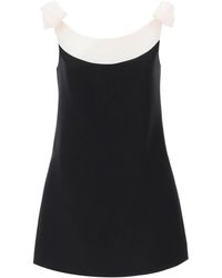 Valentino Garavani - Crepe Couture Mini Dress With Bows - Lyst