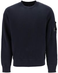 C.P. Company - Crew-neck Sweatshirt In Fleece-back Cotton - Lyst