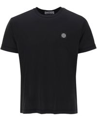 Stone Island - T-shirt With Logo Patch - Lyst