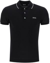 Zegna - Slim Fit Polo Shirt In Stretch Cotton - Lyst