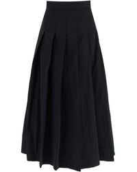 Max Mara Long Pleated Skirt - Black