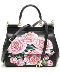 Dolce & Gabbana Peonies Small Sicily Bag - Multicolour