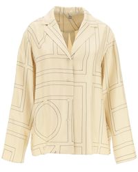 Totême - Silk Twill Pajama Shirt - Lyst