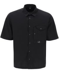 C.P. Company - Short-Sleeved Poplin Shirt - Lyst