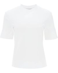 Ferragamo - T-Shirt With Gancini Label - Lyst