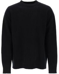 OAMC - Wool Sweater With Jacquard Logo - Lyst