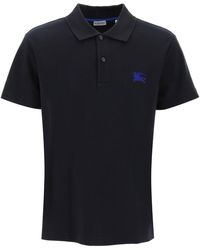 Burberry - Pique Polo Shirt With Embroidered Ekd - Lyst