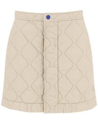 Burberry - Quilted Mini Skirt - Lyst