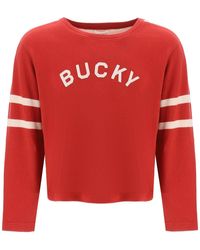 Bode - Bucky Two-Tone Cotton Sweater - Lyst