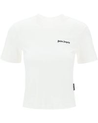 Palm Angels - "Round-Neck T-Shirt With Embroidered - Lyst