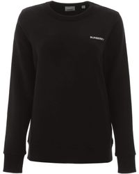 Burberry Fairhall Sweatshirt With Crystals - Black