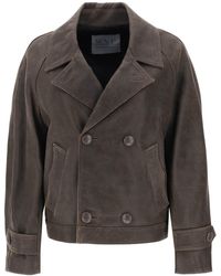 MVP WARDROBE - Solferino Jacket In Vintage-effect Leather - Lyst