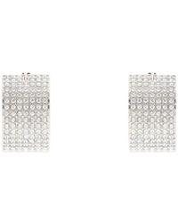 AMINA MUADDI - Small 'rih Hoop' Earrings With Crystals - Lyst