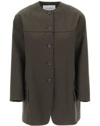 Max Mara - Recital Midi Round Neck Jacket - Lyst