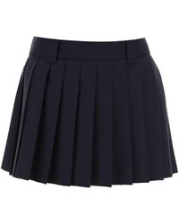 Miu Miu - Batavia Pleated Mini Skirt - Lyst