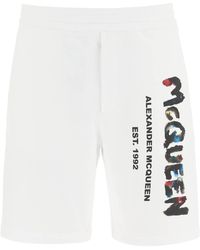 Bnwt Alexander McQueen Shorts weiß 42 UK 10 Sommer Baumwolle McQ Reißverschluss 