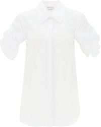 Alexander McQueen - Shirt With Knotted Short Sleeves - Lyst