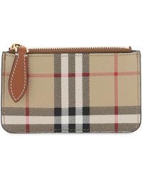 Burberry - Check Coin Purse With Chain Strap - Lyst