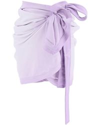 Y. Project Y Project Twisted Jersey Mini Skirt - Purple