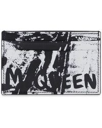 Alexander McQueen - Portafoglio in pelle con stampa graffiti - Lyst