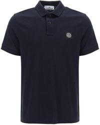 Stone Island - Slim Fit Polo Shirt With Logo Patch - Lyst