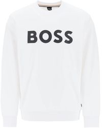 BOSS - Logo Print Sweatshirt - Lyst